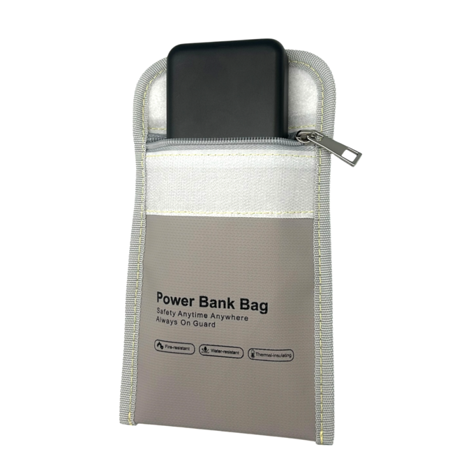 モバイルバッテリー用燃えにくいケース(グレー)【送料無料】