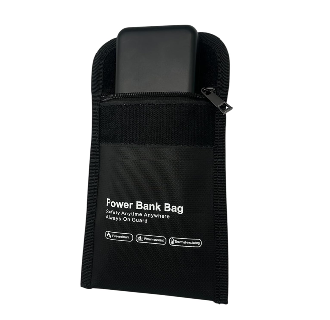 モバイルバッテリー用燃えにくいケース(ブラック)【送料無料】